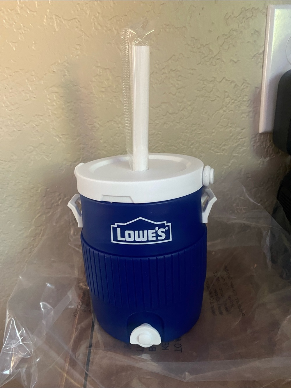 Lowe's Blue Beverage Mini Cooler Cup Limited edition